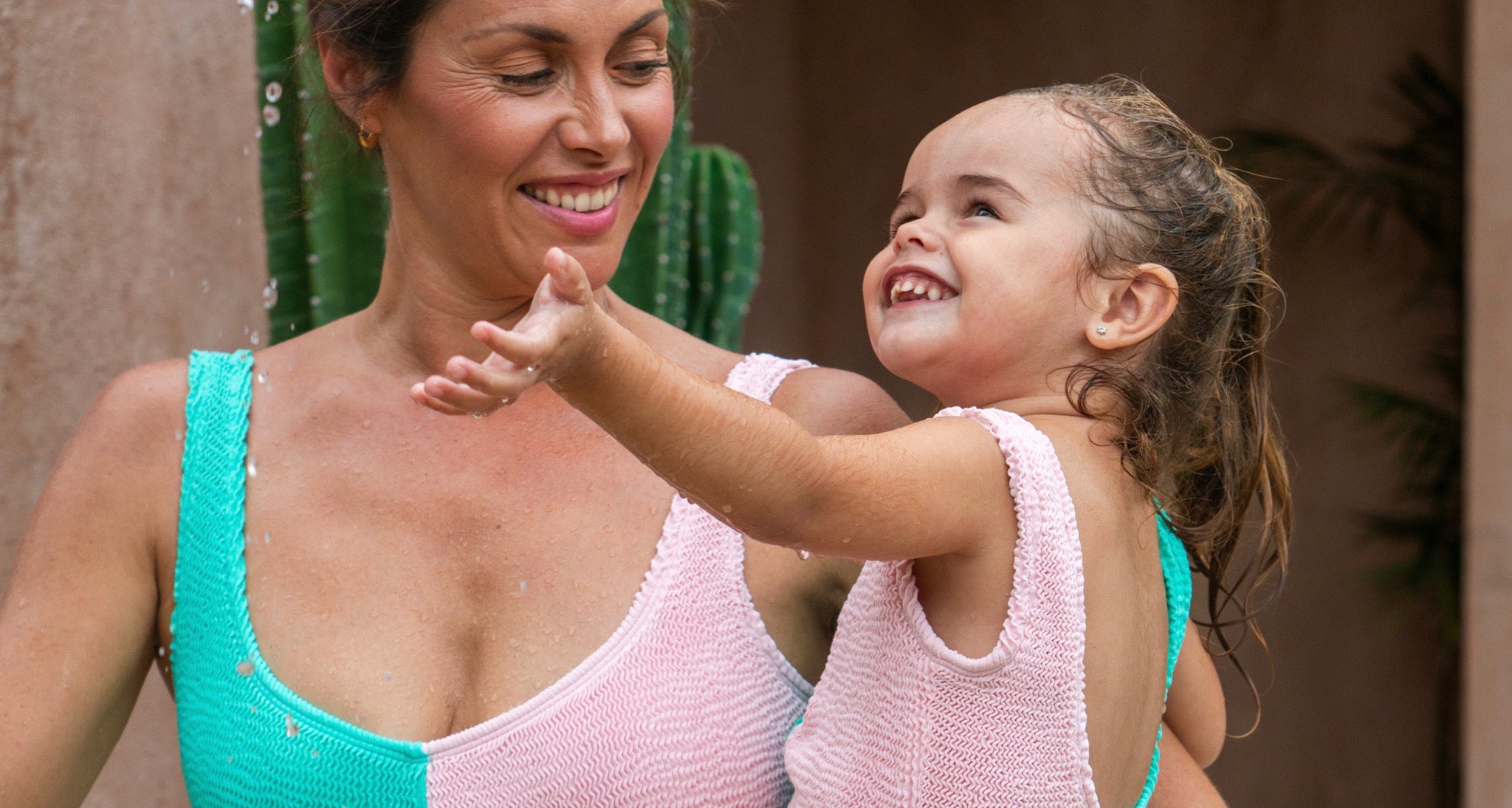 Nova Crinkle Swimsuits - Matching mum and daughter