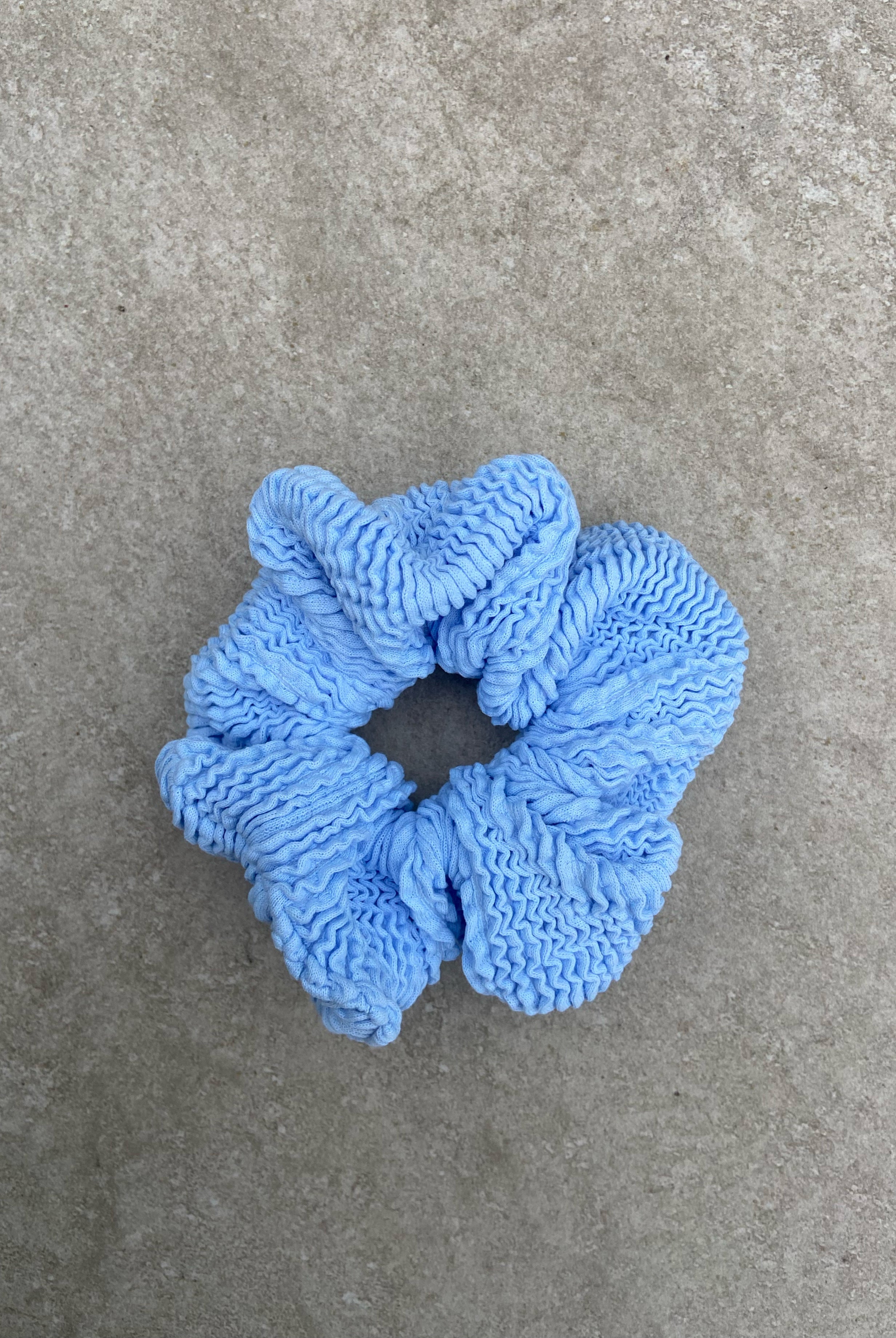 Crinkle Scrunchie - Blue - Match Me Swimwear