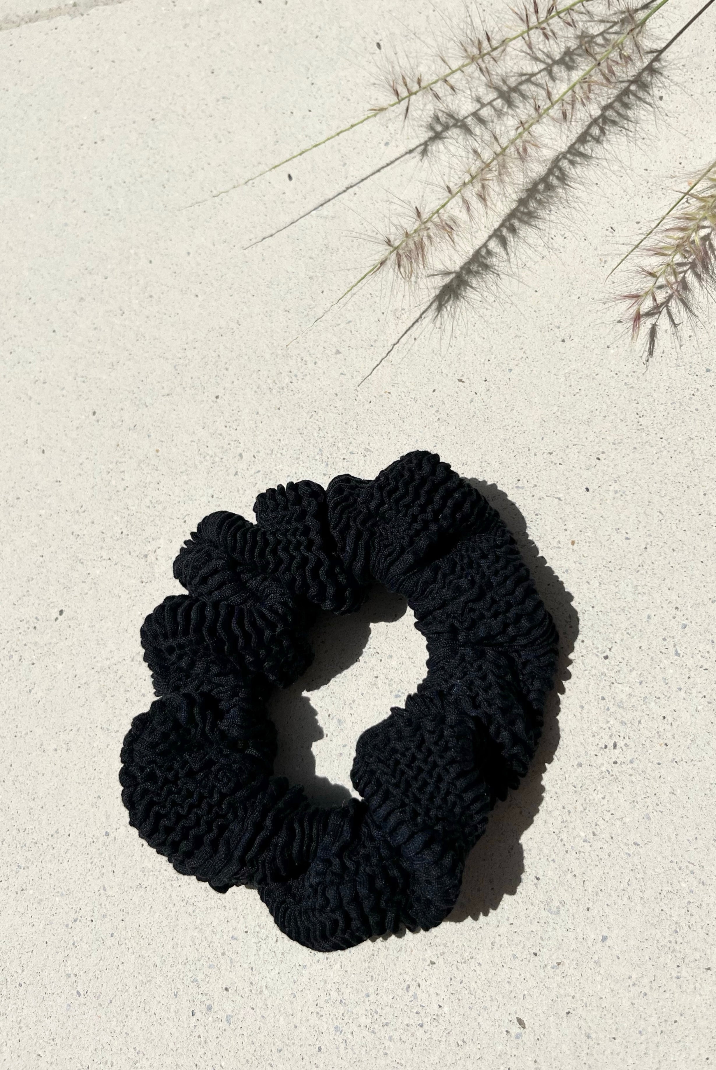 Crinkle Scrunchie - Black - Match Me Swimwear