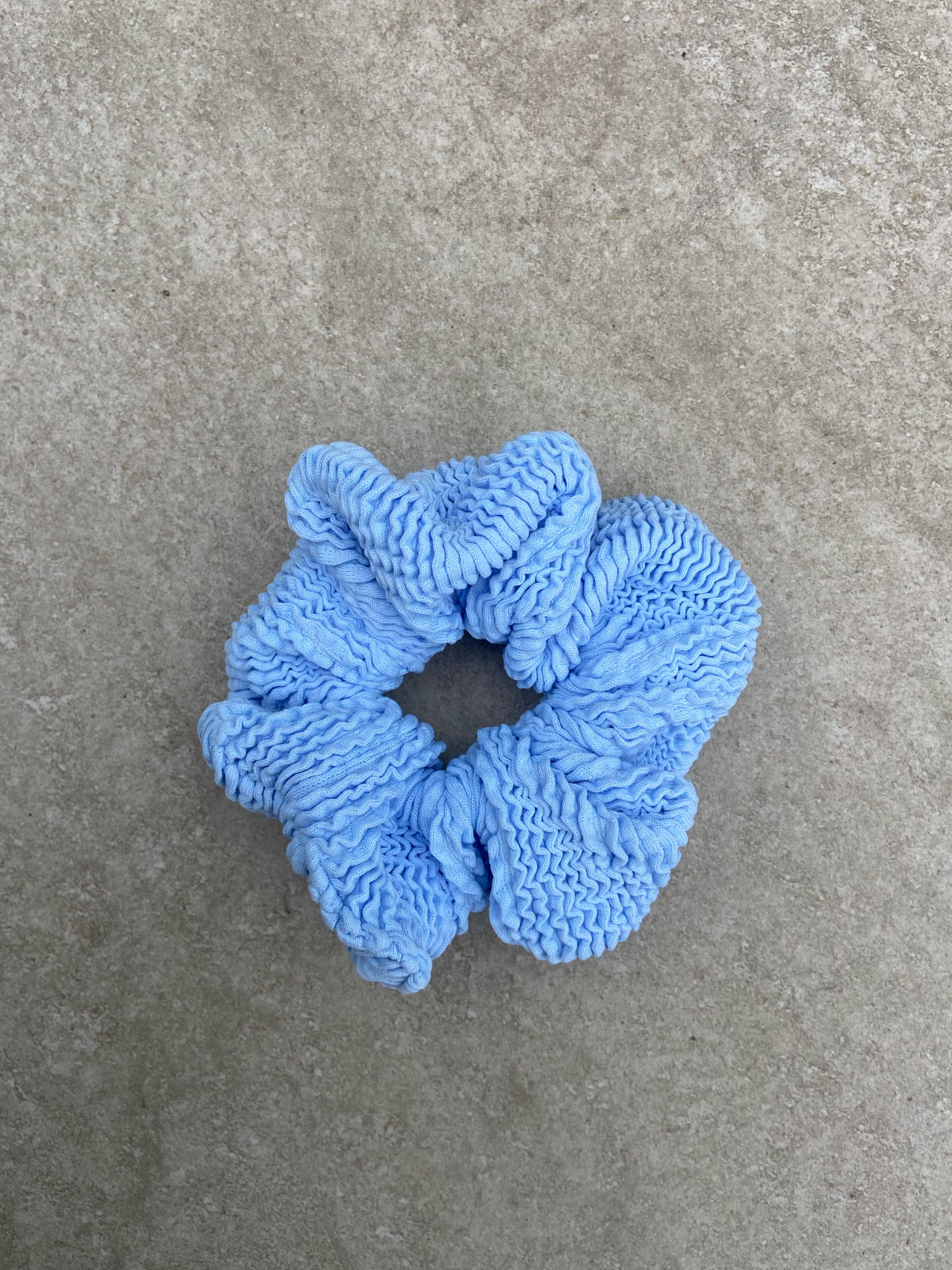 Crinkle Scrunchie - Blue - Match Me Swimwear