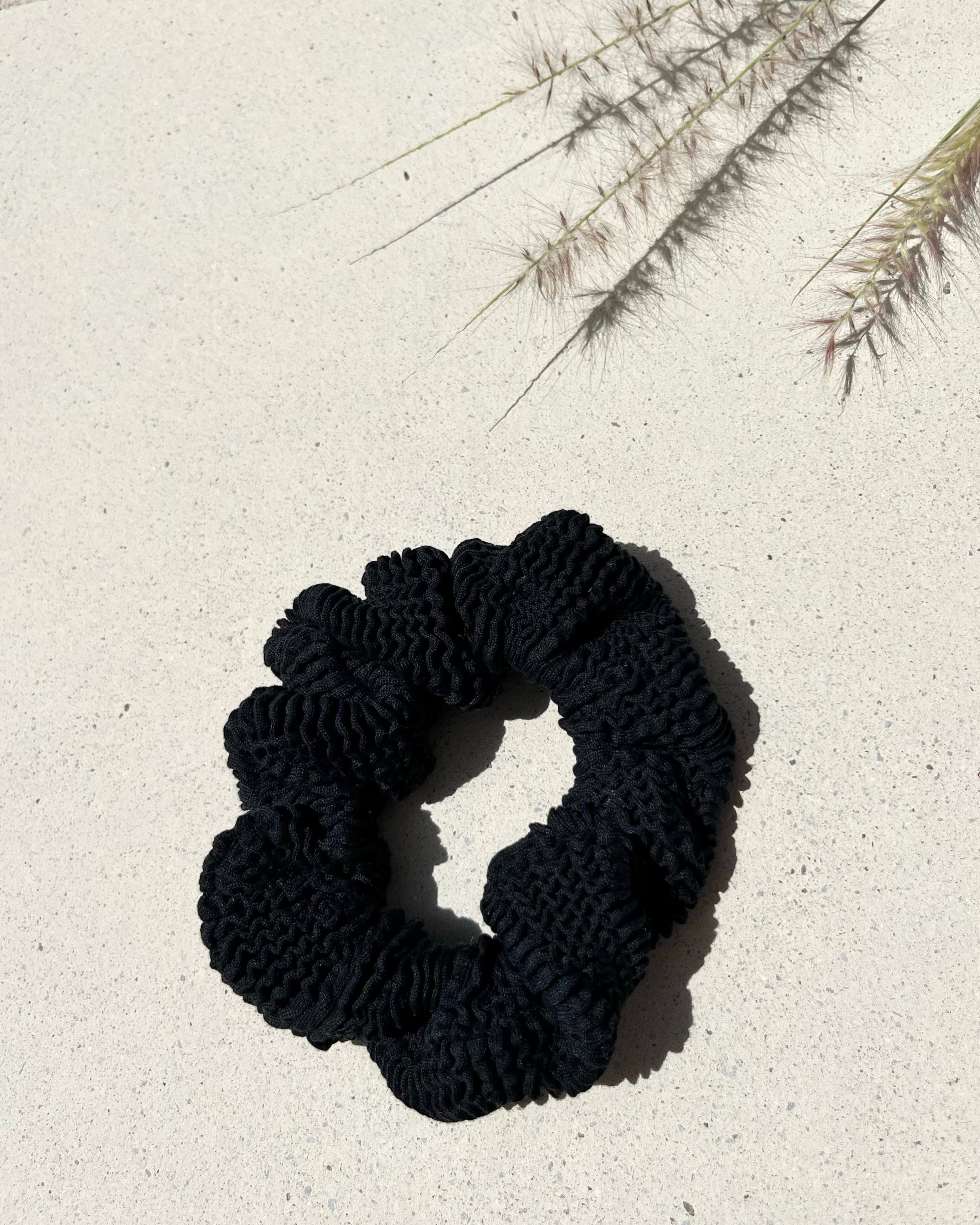 Crinkle Scrunchie - Black - Match Me Swimwear