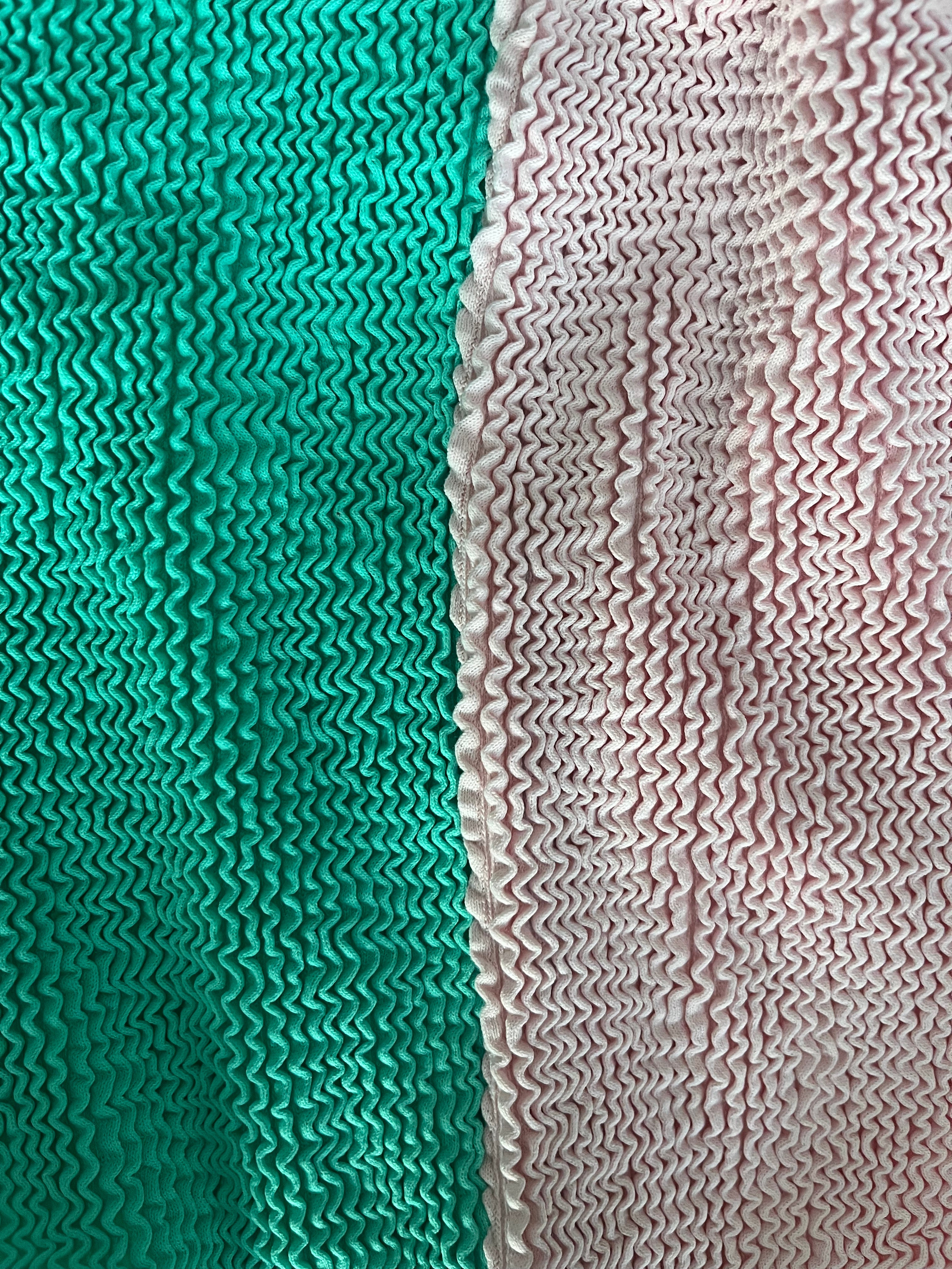 Nova block crinkle swimsuit fabric