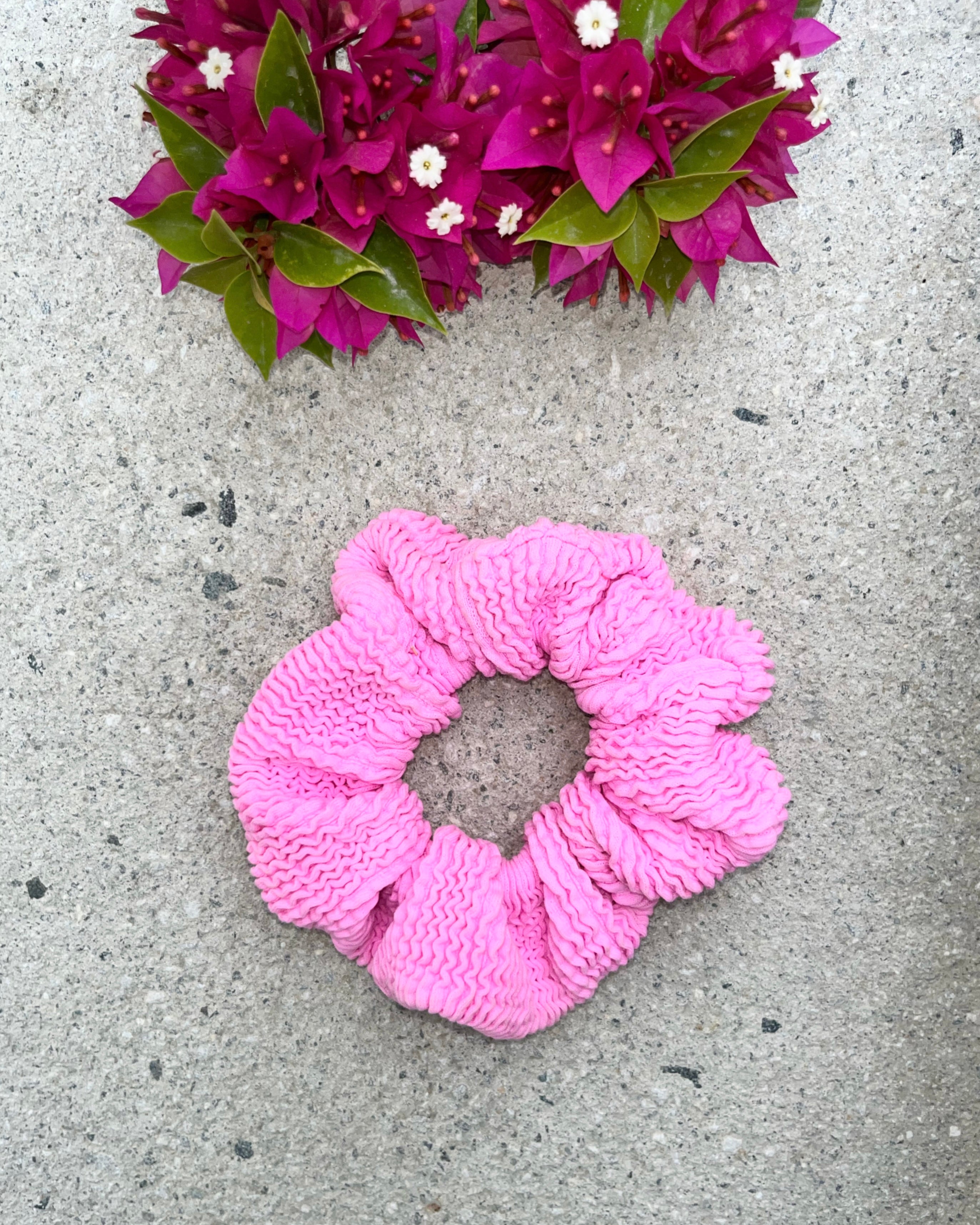 Crinkle Scrunchie - Pink - Match Me Swimwear