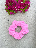 Crinkle Scrunchie - Pink - Match Me Swimwear